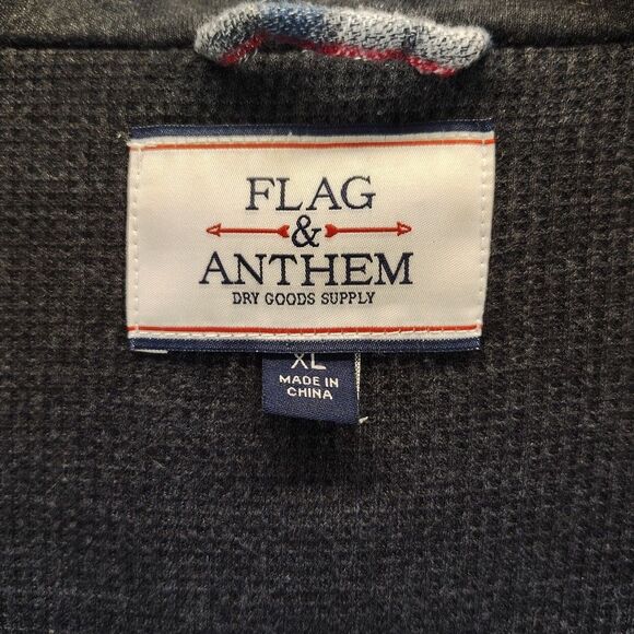Flag & Anthem Paxton Plaid Hooded Flannel Thermal Lined Shacket Red/Blue/Gray XL - Picture 2 of 12
